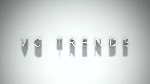 Vc trends 3D title animation with shadows on a white background Stock Footage 297796016