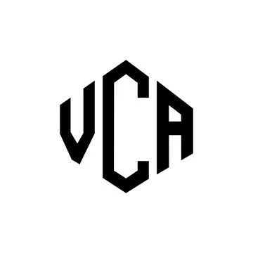 VCA letter logo design with polygon shape. VCA polygon and cube shape logo .. Stock Illustration