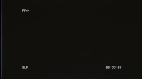 VCR Flash Forward symbol interface overlay. VHS defects, artifacts and noise. Stock Footage 167309961