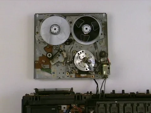 VCR Head Tape Adjust Stock Footage