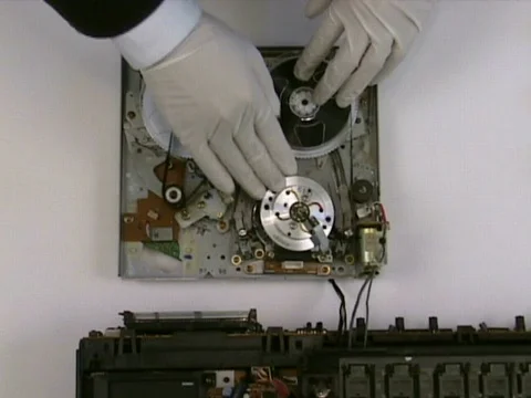 VCR Head Tape Scratch 1 Stock Footage 586348