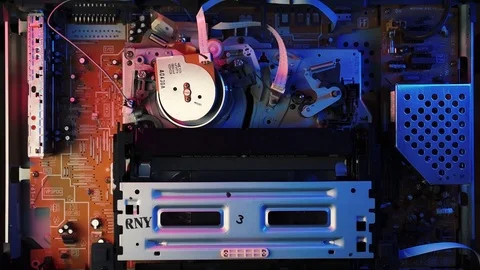 Vcr inside top view Video stock 119535085