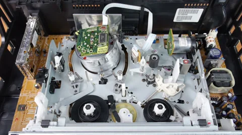 VCR mechanisms Stock Footage 29158356