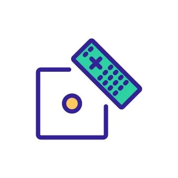 Vcr remote control icon vector outline illustration Stock Illustration