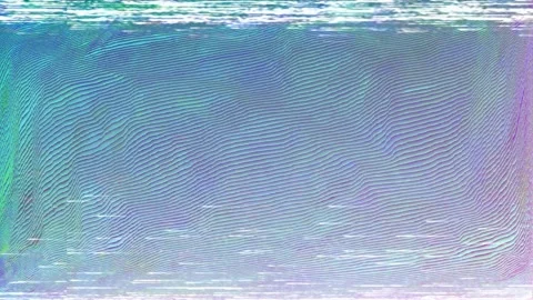 VCR Scrolling horizontal lines on gradient neon pixels background, SOUND, loop Stock Footage 118654874
