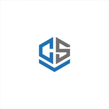 VCS CVS Letter monogram Initial Logo Design Template Vector Illustration. V.. Ilustração Stock