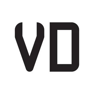 Vd initial letter vector logo icon Illustrazione stock