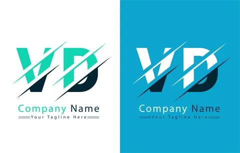 VD Letter Logo Vector Design Concept Elements Stock Illustration