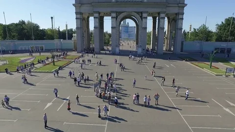 VDNKh Main Pavilion Stock Footage 72351074