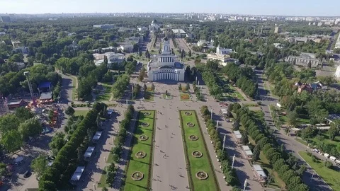 VDNKh Main Pavilion Stock Footage 72351679