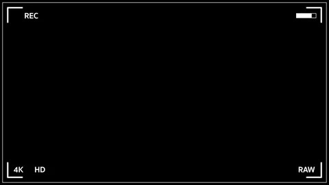 VDO recoding view finder black background overlay Stock Footage 279937941