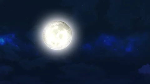 VDO Super moon.Full moon bue moon in night sky with the clouds Collection No.8 Stock Footage 163014902
