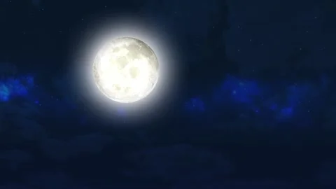 VDO Super moon.Full moon bue moon in night sky with the clouds Collection No.9 Stock Footage 163014904