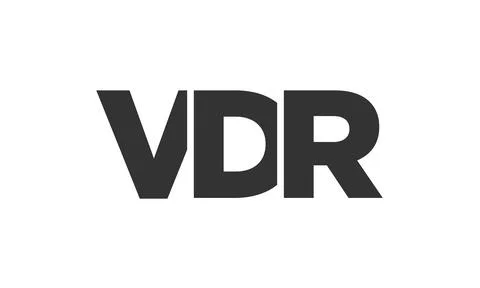 VDR logo design template with strong and modern bold text. Initial based ve.. Stock Illustration