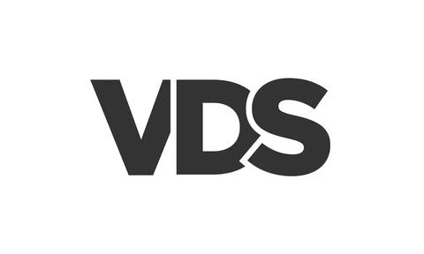 VDS logo design template with strong and modern bold text. Initial based ve.. Stock Illustration