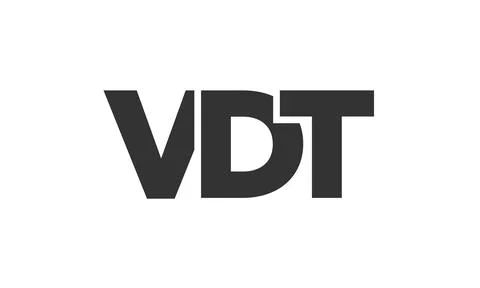 VDT logo design template with strong and modern bold text. Initial based ve.. Stock Illustration