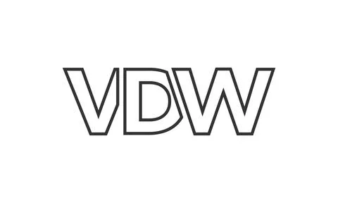VDW logo design template with strong and modern bold text. Initial based ve.. 库存插图