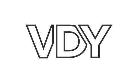 VDY logo design template with strong and modern bold text. Initial based ve.. Stock Illustration