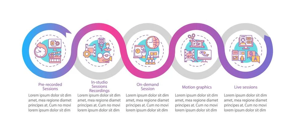VE content vector infographic template Stock Illustration