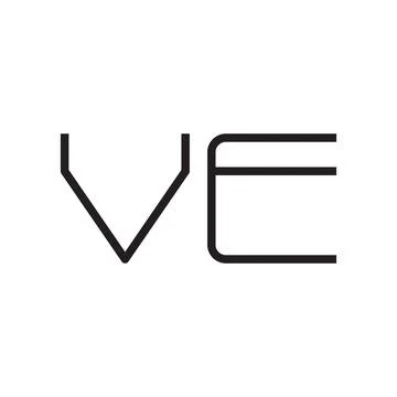 Ve initial letter vector logo icon Ilustração Stock