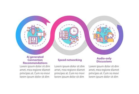 VE for networking vector infographic template Illustrazione stock
