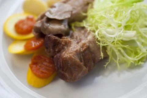 Veal and vegetable Stock Photos