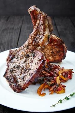 Veal on the bone Stock Photos