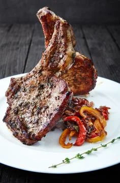 Veal on the bone Stock Photos