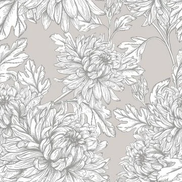 Veamless floral pattern. Stock Illustration