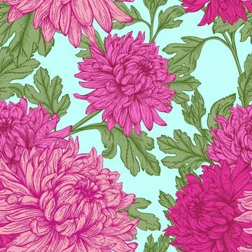 Veamless floral pattern. Illustrazione stock
