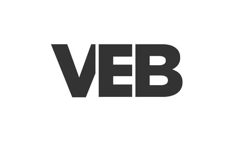 VEB logo design template with strong and modern bold text. Initial based ve.. Stock Illustration