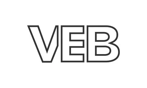 VEB logo design template with strong and modern bold text. Initial based ve.. Stock Illustration