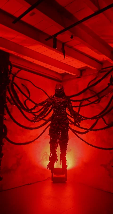 Vecna Figure Displayed at Stranger Things Fan Event Bangkok Stock Footage 324901349