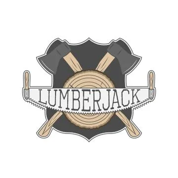 Vecror Lumberjack Label Stock Illustration