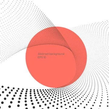 Vectgor shape from dots on white background. Stock Illustration