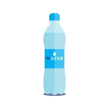 Vector 1 litre bottle of pure water on a white background Illustrazione stock