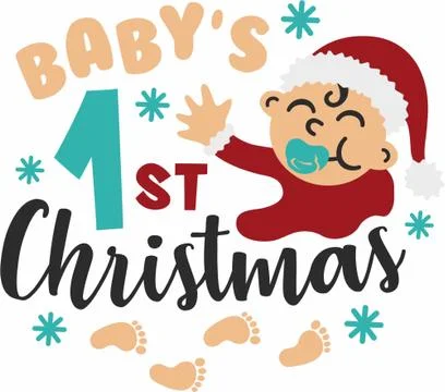 Vector of 1st baby's anniversary Stock Illustration