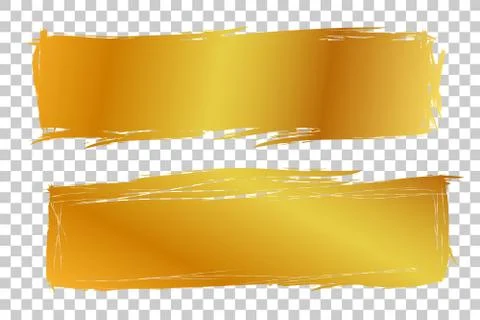 Vector 2 Hand Draw streak Sketch Golden Rectangle Frame for your element desi Illustrazione stock
