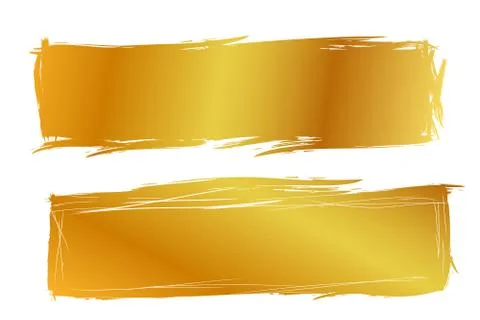 Vector 2 Hand Draw streak Sketch Golden Rectangle Frame for your element desi Illustrazione stock