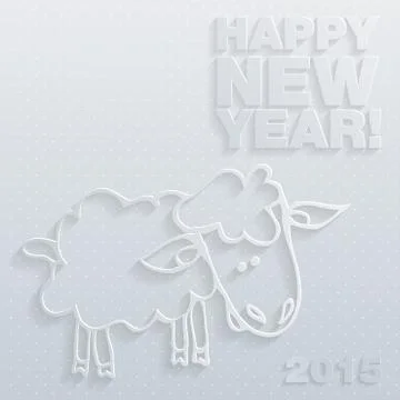 Vector 2015 happy new year background in typography style Stock Illustration