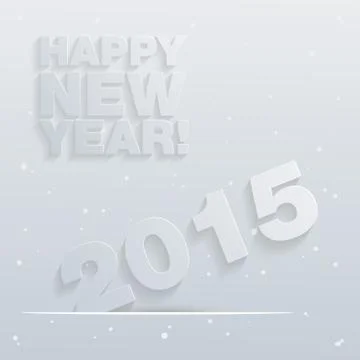 Vector 2015 happy new year background in typography style Stock Illustration