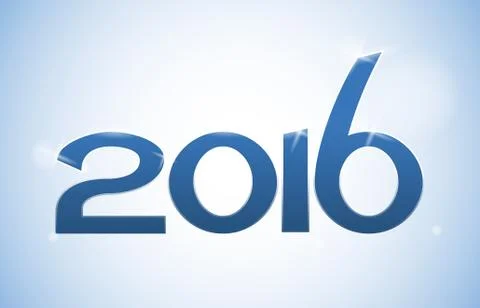 Vector 2016 New Year text Stock Illustration
