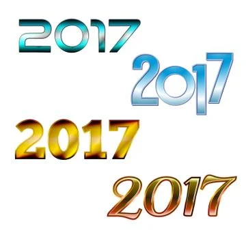 Vector 2017 Happy New Year template elements for you'r design Illustrazione stock