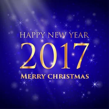 Vector 2017 Happy New Year glowing background 스톡 일러스트