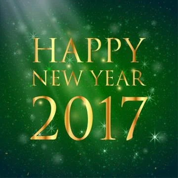 Vector 2017 Happy New Year glowing background 스톡 일러스트