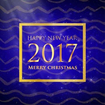 Vector 2017 Happy New Year glowing background 스톡 일러스트