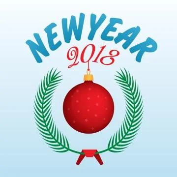 Vector 2018 Happy New Year background Stock Illustration