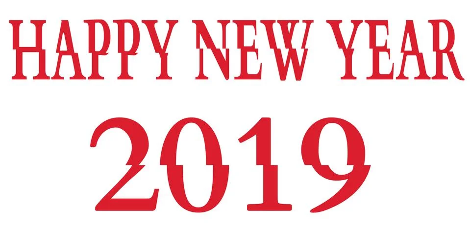 Vector 2019 New Year Stock Illustration