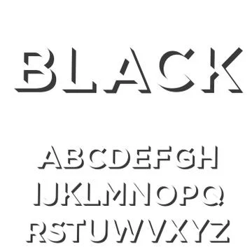 Vector 3 dimension alphabet set Stock Illustration