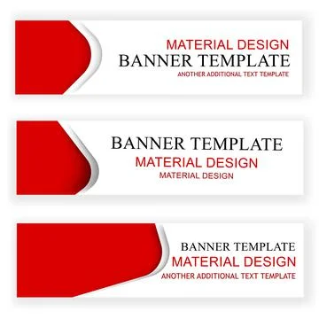 Vector 3 Variant Template Scribble Red Crayon on White Banner for indonesia i Stock Illustration